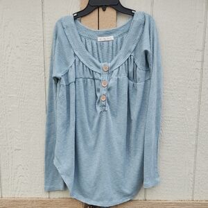 We The Free Thermal Button Boho Lightweight Flowy Grandma Tomato Girl Core Small